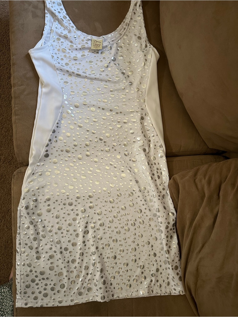Pepita Magic of the Moon Mini Dress White/Silver Polka Dot Sleeveless S